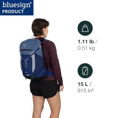 Osprey Sportlite 20L Blue Hiking Backpack – Lightweight Daypack with Hydration Sleeve & Ventilated Airscape Backpanel, Torrent Blue / 20L