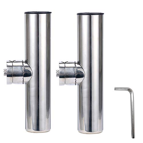 Stainless Steel Fishing Rod Holder Clamp for Rails 7/8 Inch to 1 Inch