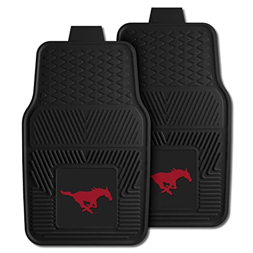 FANMATS NCAA SMU Mustangs Vinyl Car Mat Set - Southern Methodist University Red