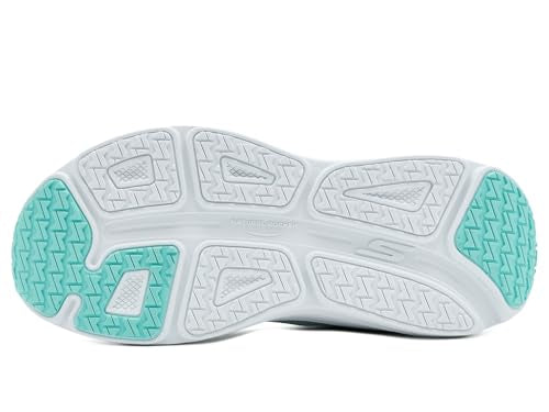 Max Cushioning Women's Sneakers - White Aqua, Size 6.5, Breathable Mesh