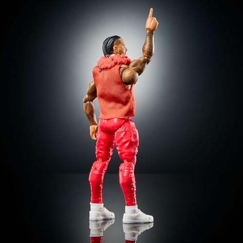 Mattel WWE Ultimate Edition Jimmy Uso Action Figure with Swappable Heads & Hands, 6-Inch Collectible Toy Set