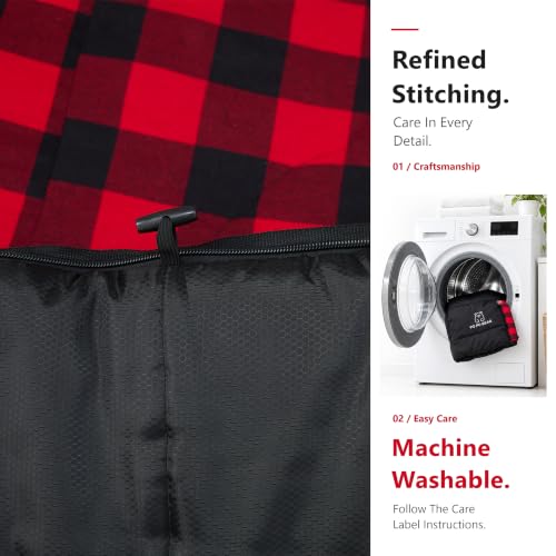 Big & Tall 0 Degree Sleeping Bag for Adults - Black, 84 x 40 Inches, Flannel Lining, Right Zip - PO PO BEAR
