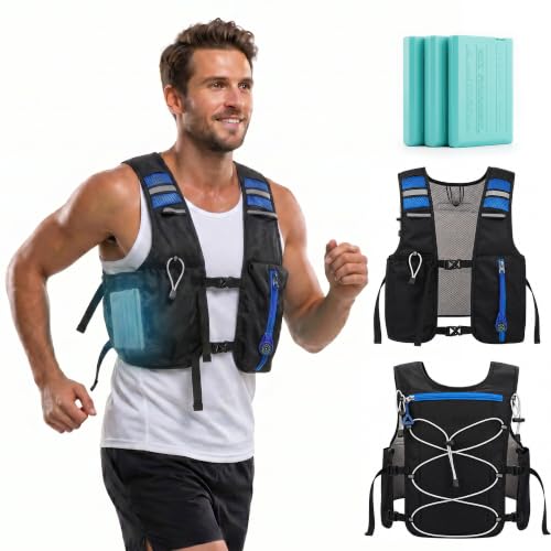 Cooling Vest for Men & Women - Aerospace-Grade Ice Vest, Black, Medium, Water-Activated