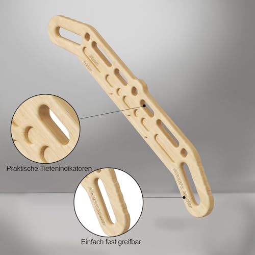 Portable Wooden Hangboard Set for Climbing & Finger Strength Training - Indoor & Outdoor Use