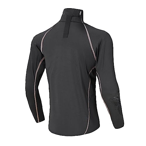 EALER Hockey Compression Shirt with Neck Guard - Boys Medium Long Sleeve