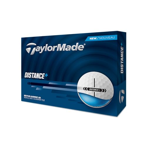 TaylorMade 2025 Distance Plus Golf Balls - White, 2-Piece, Medium Flight