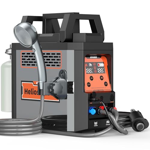 Portable Water Heater for Camping with Rechargeable Battery and Propane