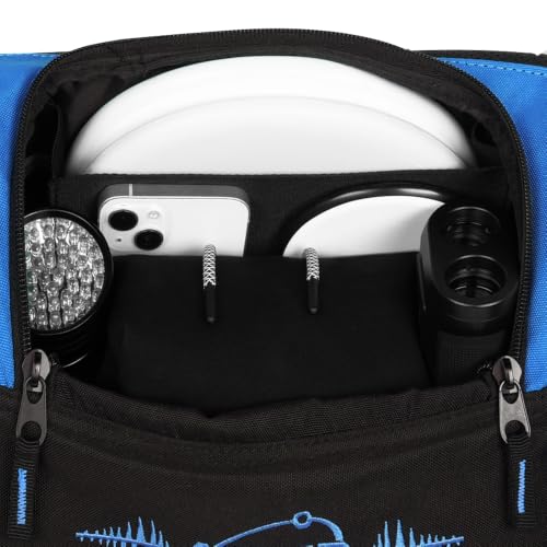 MVP Disc Sports Voyager Lite Disc Golf Backpack Navy V2 - Lightweight & Durable