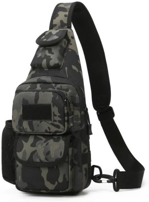 Skiennix Sling Bag - Lightweight Crossbody Backpack for Men | Ideal for Hiking & Skiing (Black)