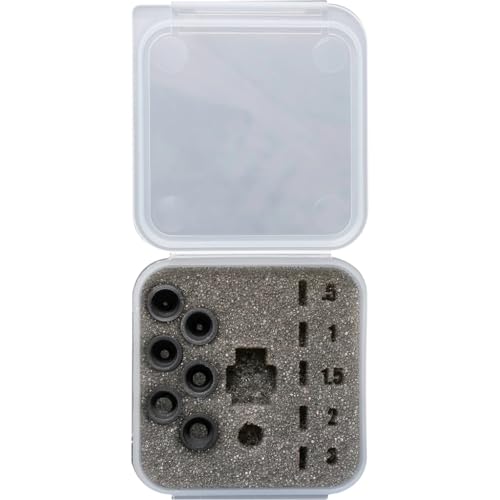 Archery Peep Sight Aperture Kit for Podium Peep System - 6 Pack Black