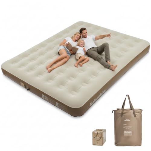 California King Air Mattress with Rechargeable Built-in Pump - Portable Inflatable Bed for Home & Camping