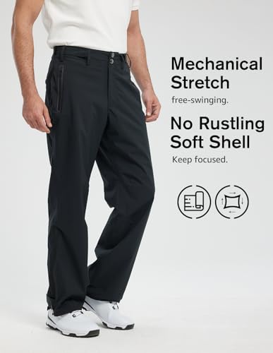 Fit Space Space Golf Rain Pants Waterproof 20K Lightweight Sporty Trousers Large Black
