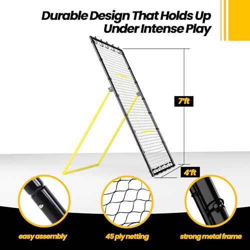 Apex Sports Volleyball Rebounder - Adjustable 7x4 ft Practice Net - Volleyball Rebounder