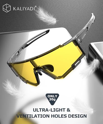 Polarized Sports Sunglasses Men Women UV400 Running Cycling Fishing - Yellow/Yellow/Yellow