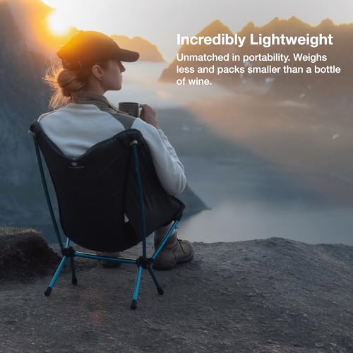 Helinox Chair Zero Ultralight Camping Chair - Black, Compact & Lightweight