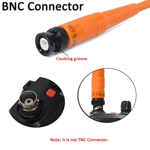Orange Dual Band Handheld Scanner Antenna 144/430MHz BNC for Two-Way Radio - HYS
