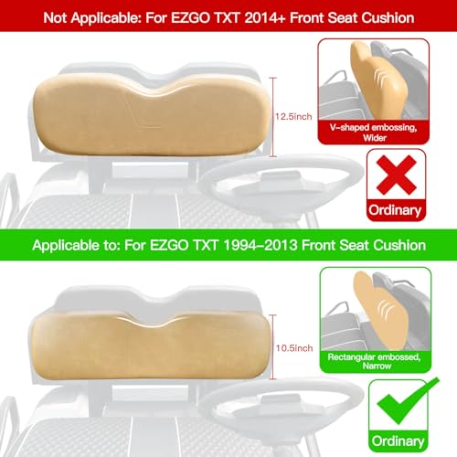 Brown Vinyl Seat Covers for EZGO TXT 1994-2013 & RXV Golf Carts - NOKINS