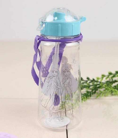 Florian Tritan Water Bottle - 450ml with Shoulder Strap & Built-In Straw for Hands-Free Hydration