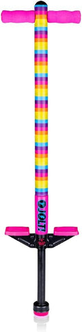 Flybar Foam Jolt Pogo Stick - Safe & Fun for Kids Ages 6+ | Supports 40-80 Pounds (Rainbow)