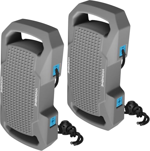 2 Pack Gray EVA Boat Fenders for Docking & Protection, Fits Yachts & Small Boats