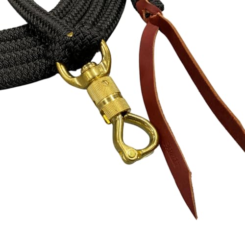 Parelli 12ft Black Horse Training Rope for Equestrian Games & Daily Use
