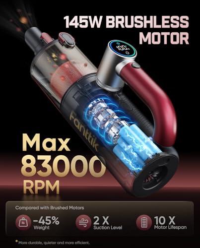 Fanttik Cruise V11 APEX Cordless Handheld Vacuum Cleaner with 4-in-1 Attachments
