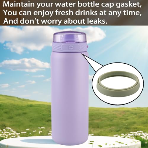 9pcs Rubber Gasket for Ello Cooper Water Bottles - Army Green, Black, White