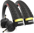 700x38c Gravel Bike Tire & Schrader Tube Set - Foldable, Puncture-Resistant, with Schrader Tubes