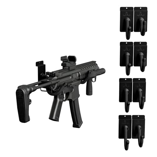 Heavy Duty Gun Wall Mount Rack 5 Pack - Indoor Rifle, Shotgun & Bow Hangers - Made in USA