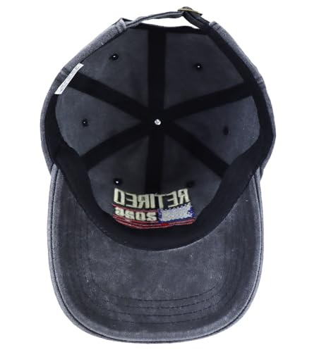 Retired 2026 Not My Problem Anymore Baseball Cap - Black, Adjustable Embroidered Denim Hat