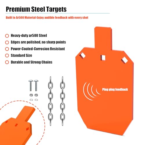 1/2" Thick 12x20 AR500 Steel Targets for Shooting Outdoor