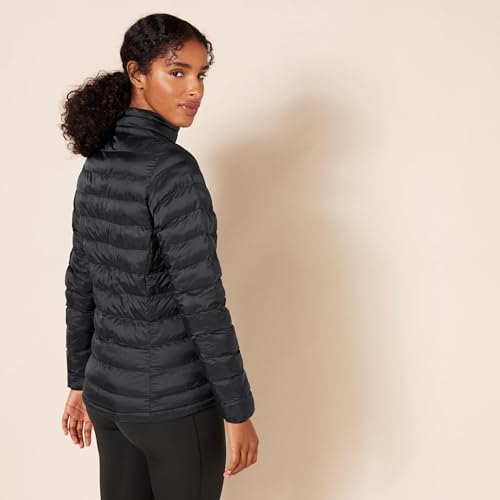 Women's Lightweight Water-Resistant Packable Puffer Jacket - Large Black