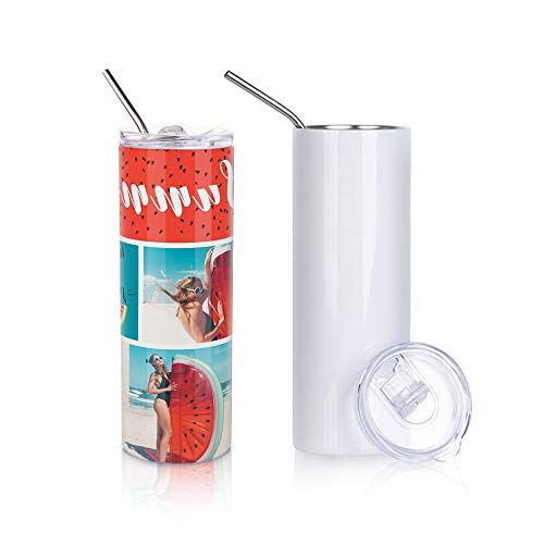 20 OZ Sublimation Tumblers Set - Straight Skinny Stainless Steel Bulk Wholesale