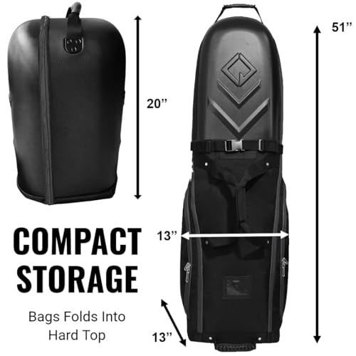 Gray CaddyDaddy Enforcer Golf Travel Bag - Crush-Resistant Hard Top, Heavy Padding