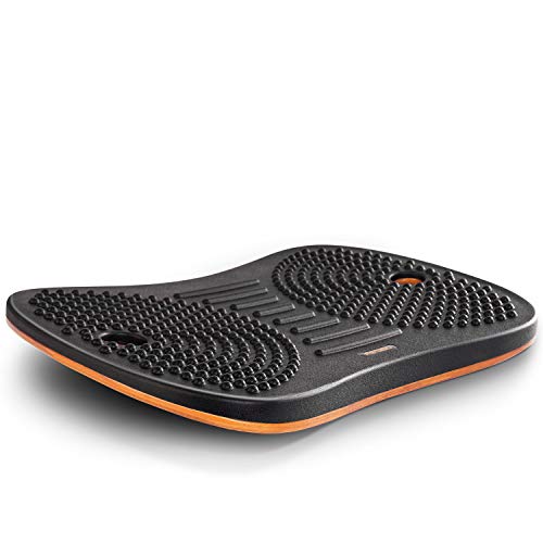 FEZIBO Medium Obsidian Black Standing Desk Balance Board - Wobble & Anti-Fatigue Mat