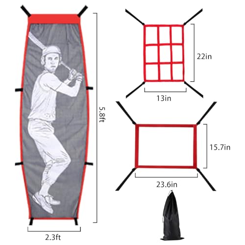 Baseball and Softball Pitching Dummy Set for Accuracy Training - Left & Right Hitter