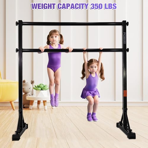4FT Steel Cross Ballet Barre Portable Dance & Fitness Equipment - Black