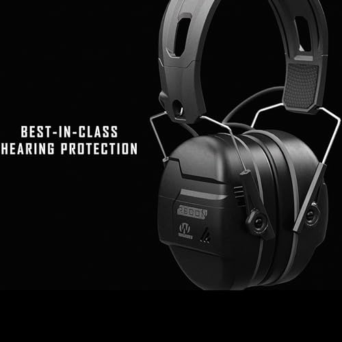 Walker's Recon Digital Electronic Ear Muffs - Black, IPX4 Waterproof, Shooting Hearing Protection, One Size