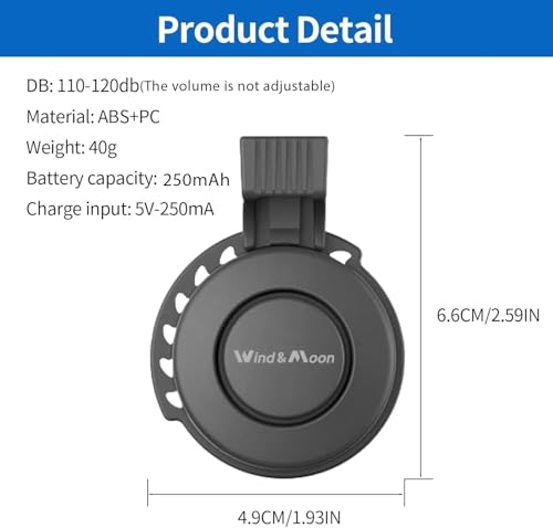 120dB Electric Bike Horn with 4 Sound Modes - Compact Waterproof Cycling Accessory