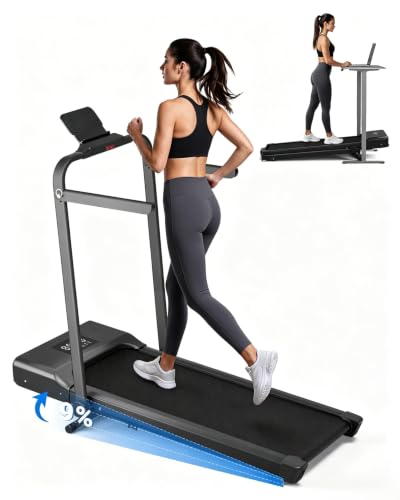 Superun Waking Pad Treadmill with Incline - Black, 3.0HP, 7.5 MPH, Foldable