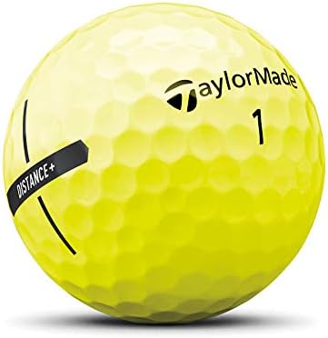 TaylorMade Distance+ Golf Balls - High Visibility Yellow for Enhanced Performance and Accuracy