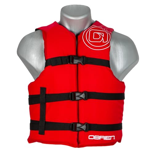 O'Brien 4 Pack Universal Life Jackets for Adults - Red Variation