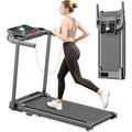 Foldable Home Treadmill with Handle Bar, LED Display & Quiet Motor - Compact Exercise Machine