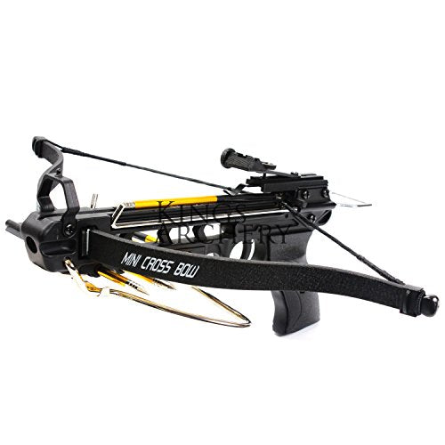 KingsArchery 80lb Self-Cocking Crossbow with Adjustable Sights & 27 Aluminum Bolts