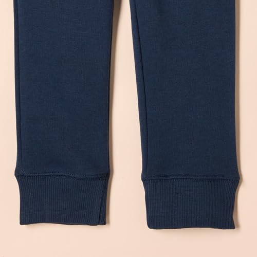 Toddler Boys Fleece Jogger Sweatpants Navy Large Multipack - Elastic Waist & Drawstring