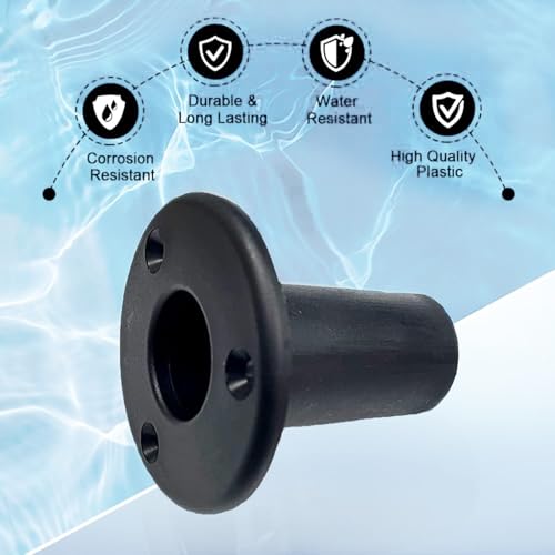 2 Pcs Boat Pontoon Ladder Insert Plugs for 1" Tube - Saltwater-Resistant Marine Accessory