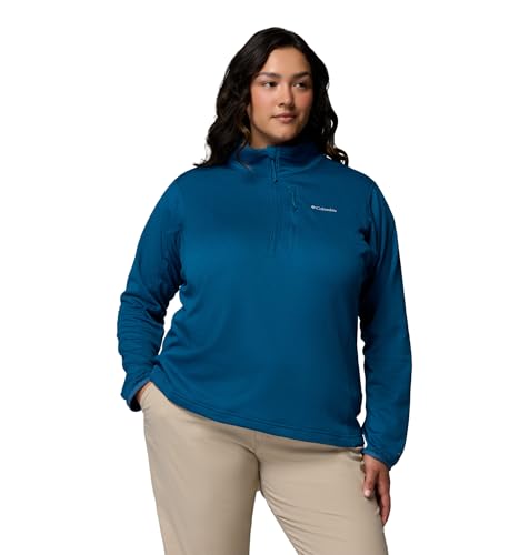 Columbia Women's Essential Hike Grid Fleece Half Zip - Medium Phoenix Blue