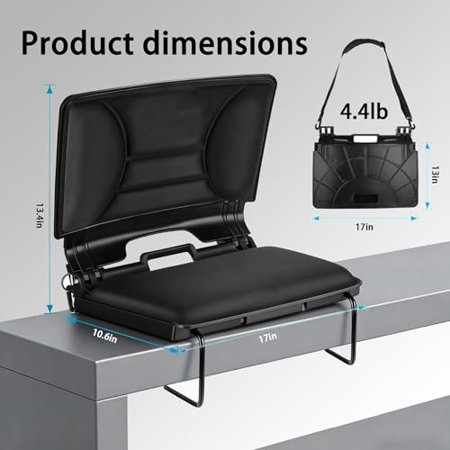 Ergonomic Stadium Seat with Auto-Adjusting Backrest for Bleacher Comfort
