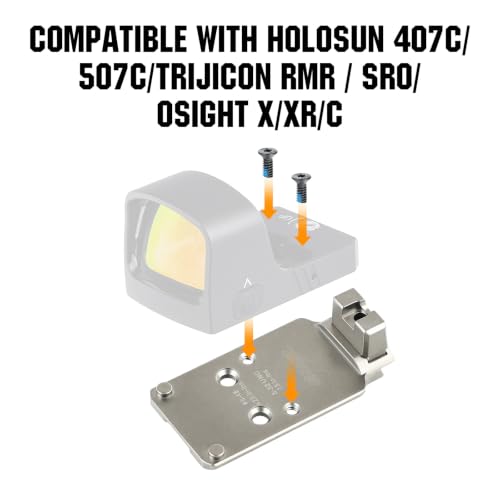 Titanium Adapter Plate for AOS Agency Optic Mounting - 1911 DS/A14B Compatibility