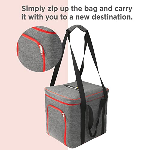 Camping Brothers Portable Toilet with Carry Bag - 5.3 Gallons Waste Tank, Supports 286 lbs, Up to 50 Flushes